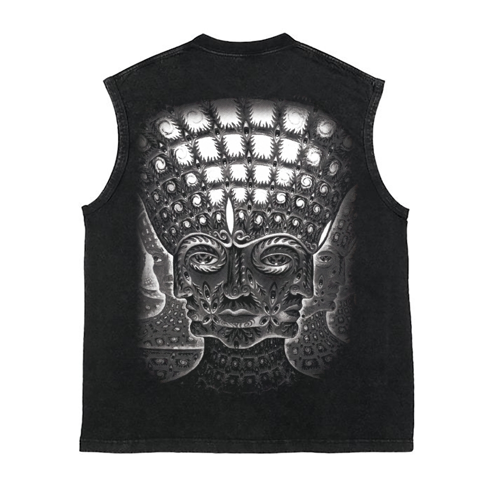 Printed Washed Tank Top