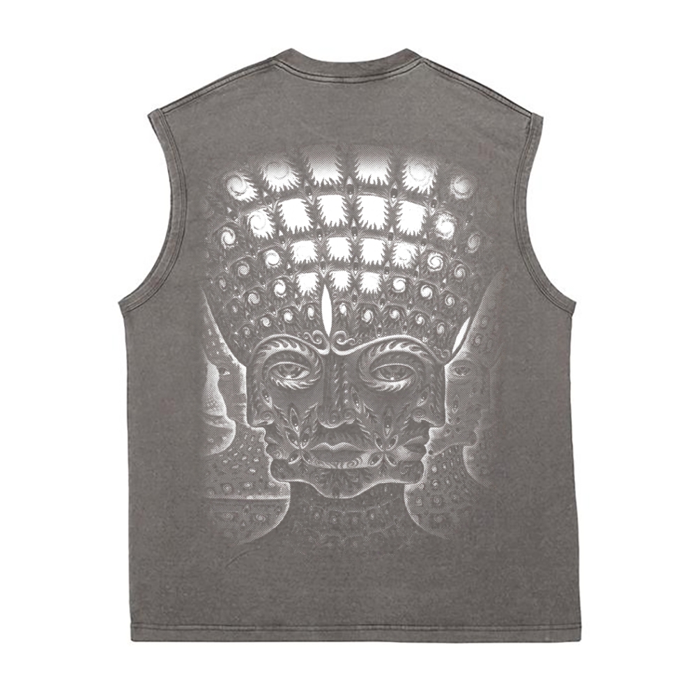 Printed Washed Tank Top
