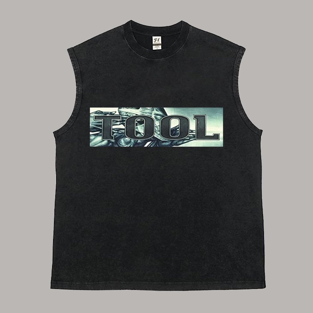 Printed Washed Tank Top