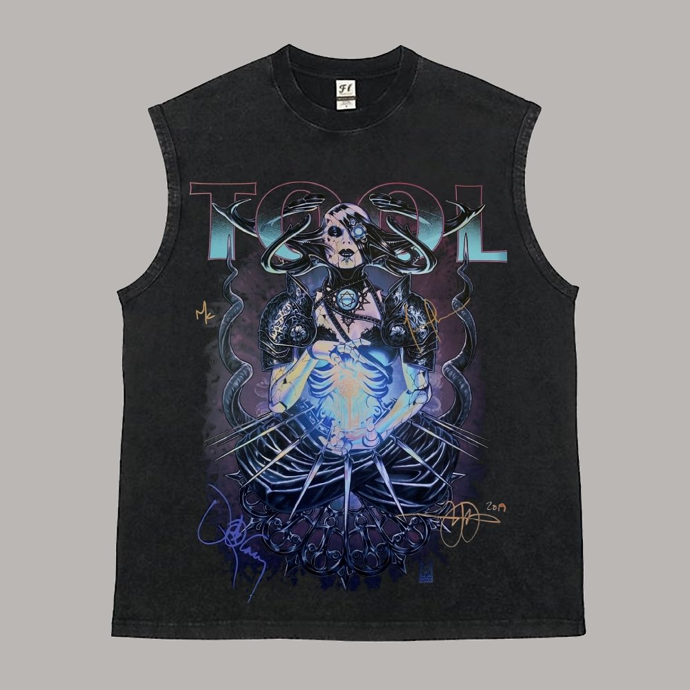 Printed Washed Tank Top