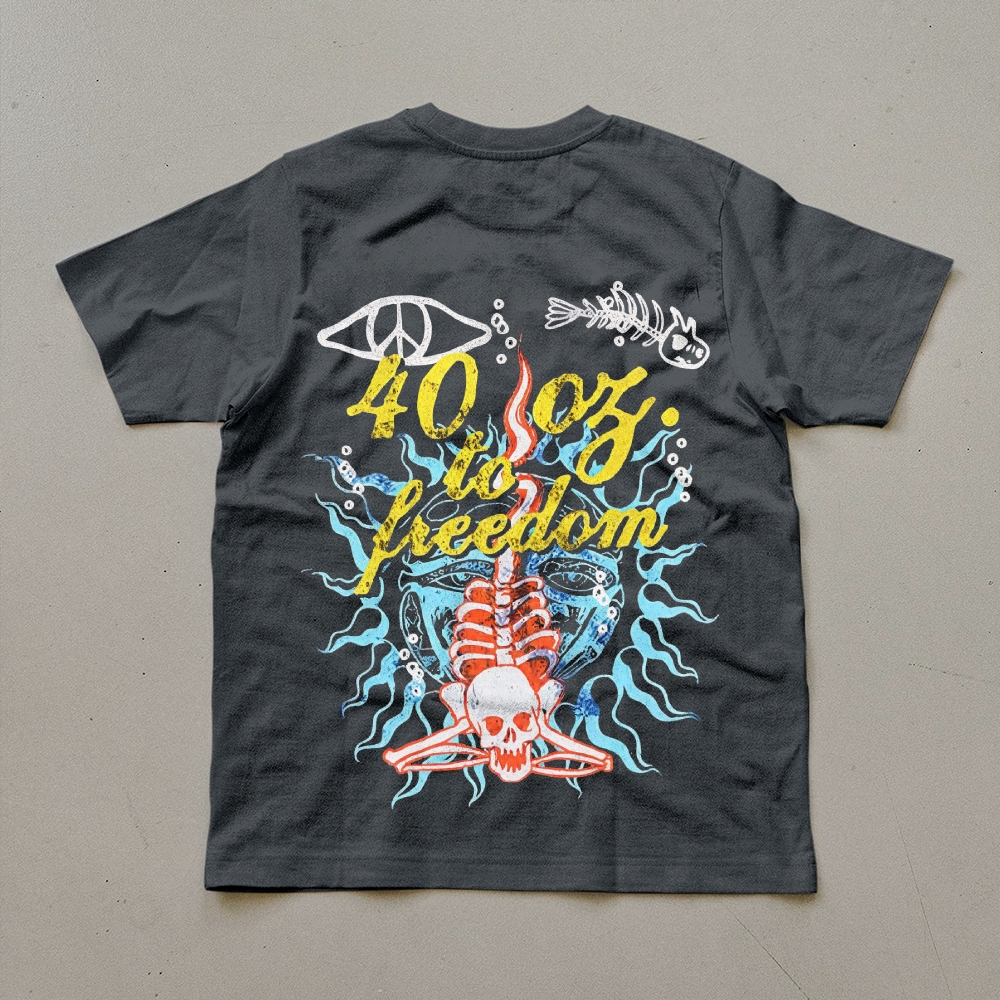 Sublime Vintage Skull Graphic T-Shirt