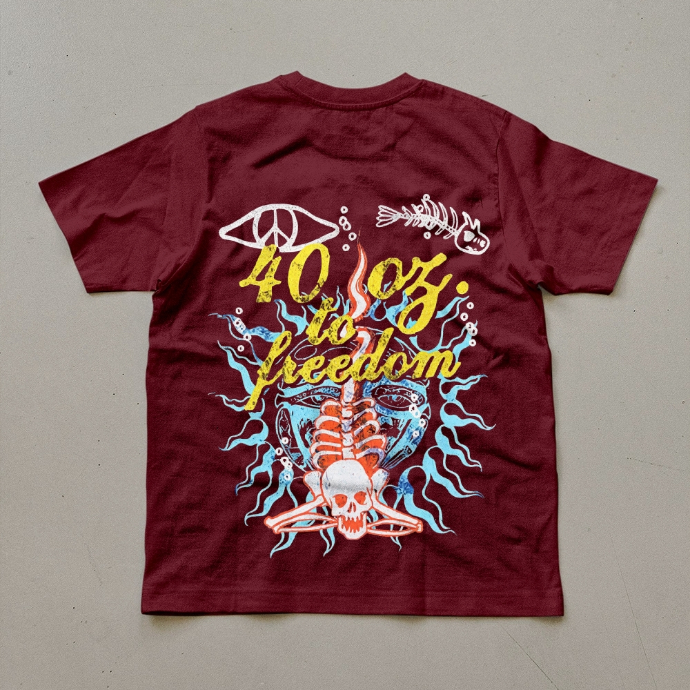 Sublime Vintage Skull Graphic T-Shirt