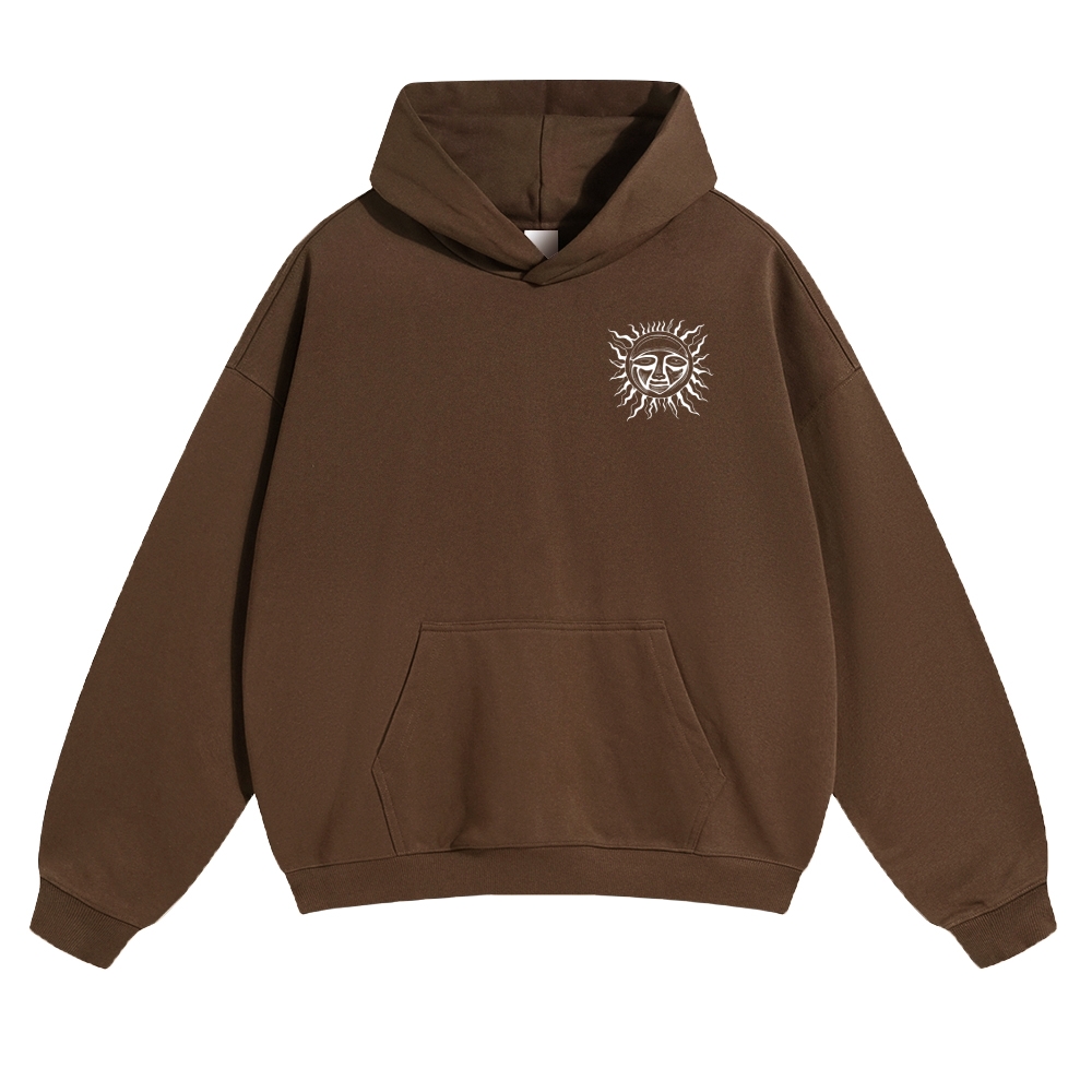 Retro Old School Surf Skull Sun Street Hoodie