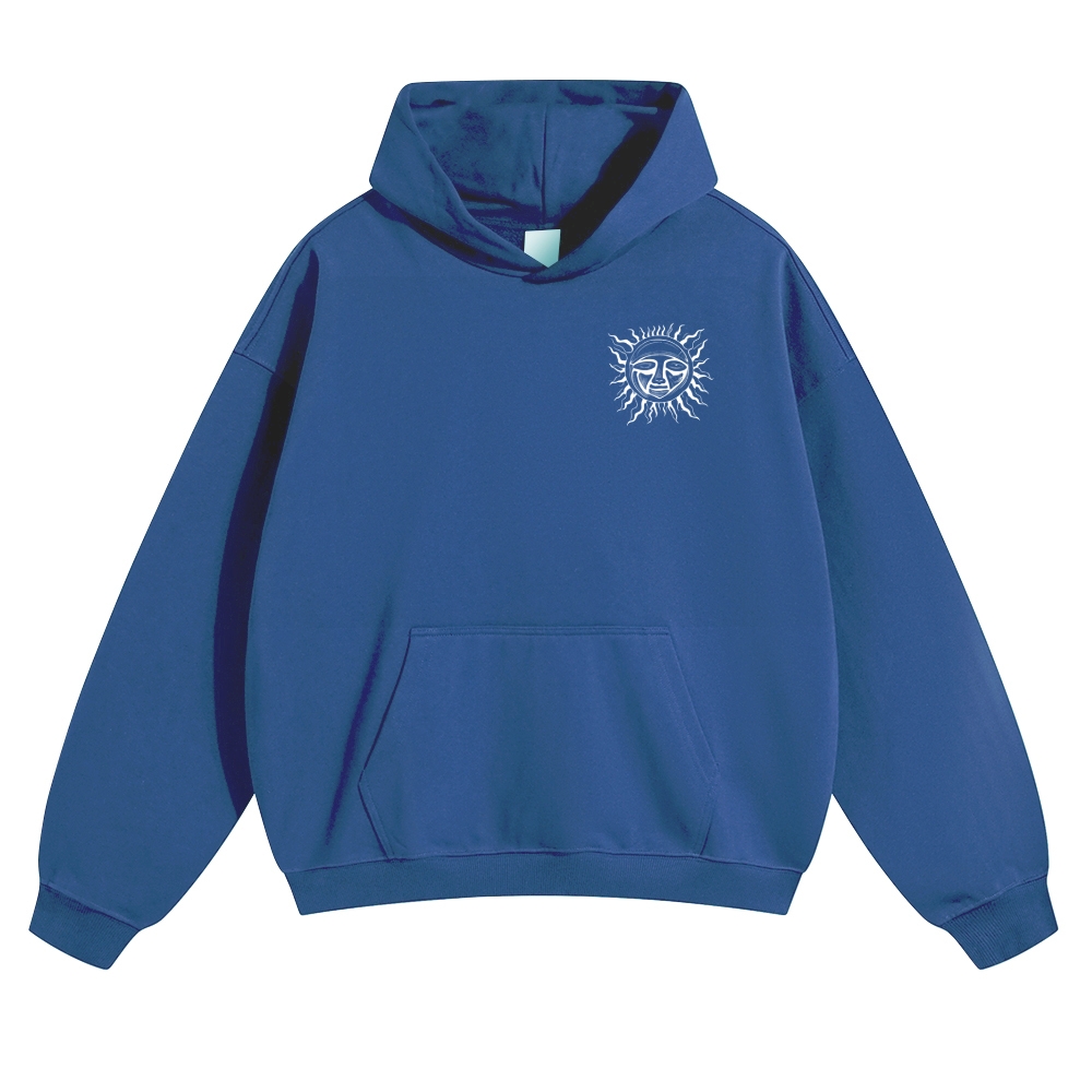 Retro Old School Surf Skull Sun Street Hoodie