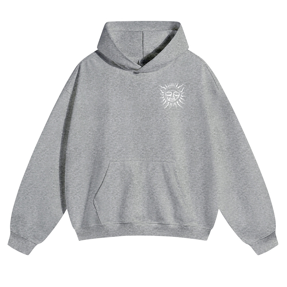 Retro Old School Surf Skull Sun Street Hoodie