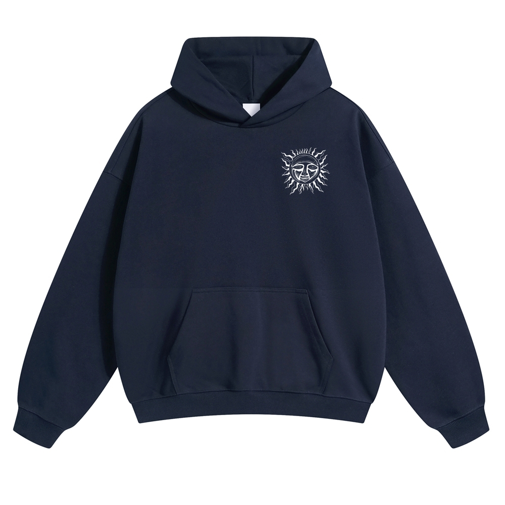 Retro Old School Surf Skull Sun Street Hoodie