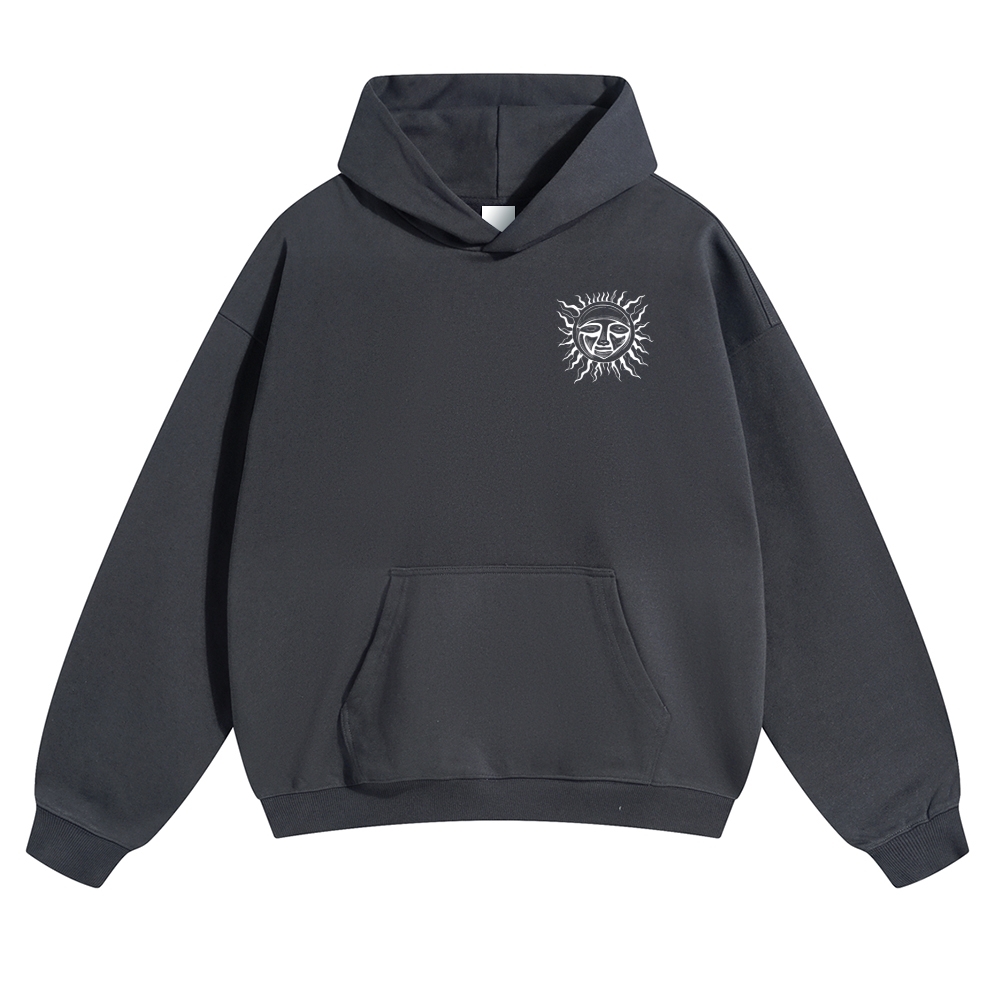 Retro Old School Surf Skull Sun Street Hoodie