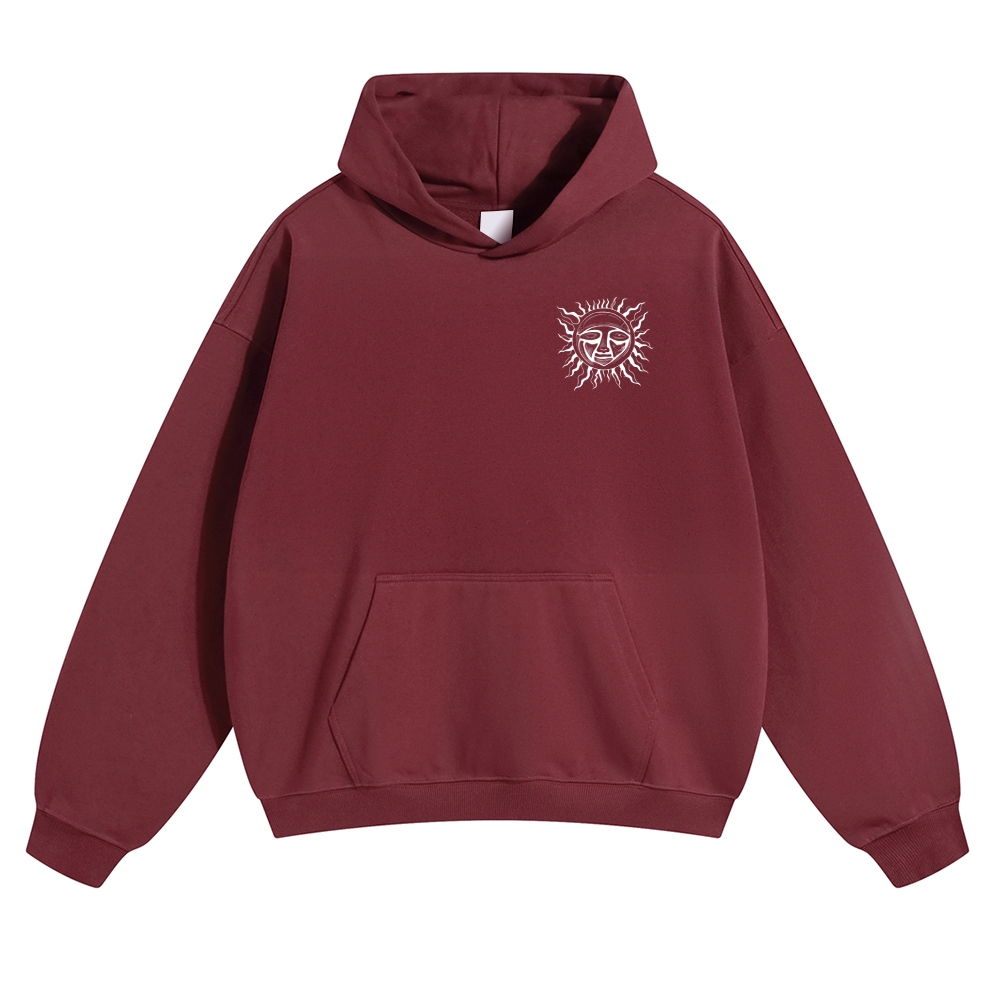 Retro Old School Surf Skull Sun Street Hoodie