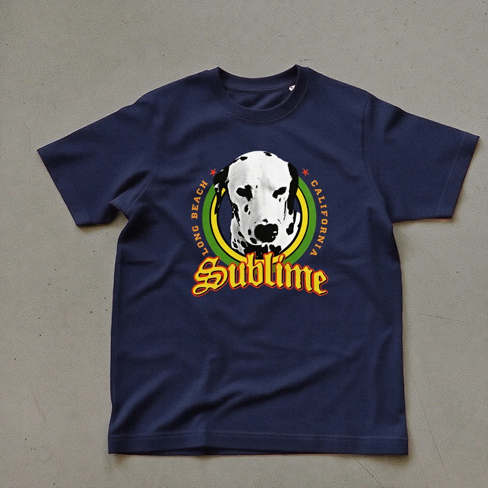 Funny Front Back Dalmatian Graphic Oversized Tee