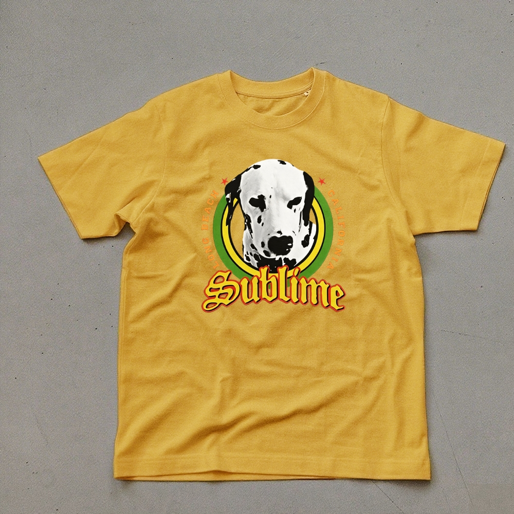 Funny Front Back Dalmatian Graphic Oversized Tee