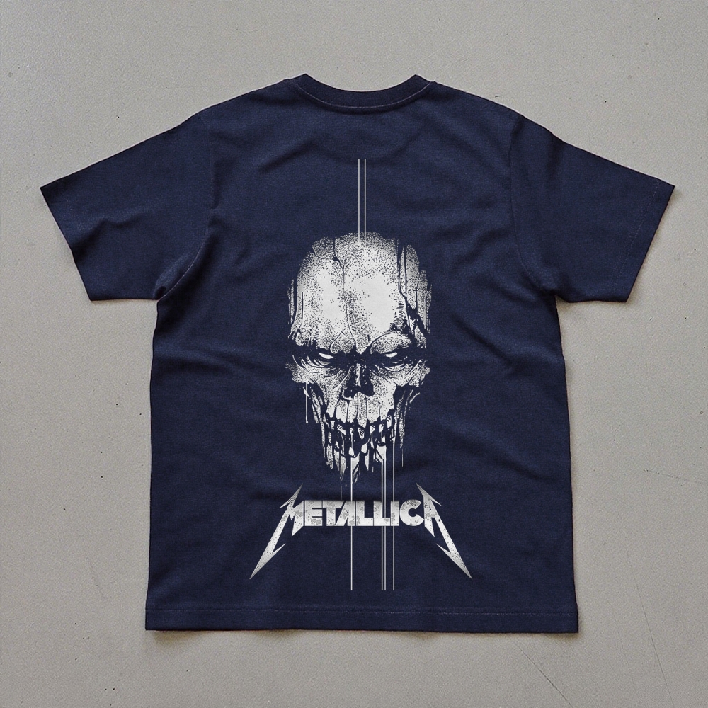 Metallica Dripping Dark Skull Vintage T-Shirt