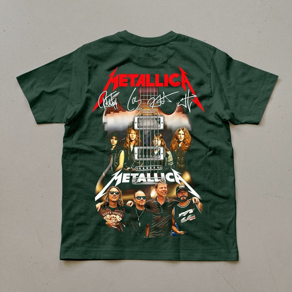 Metallica Band Portrait Signature Guitar Tee
