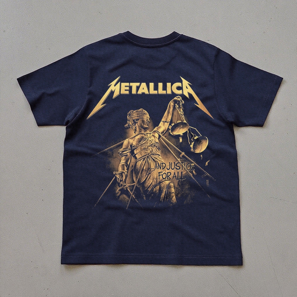 Metallica And Justice For All Golden Lady Justice Tee