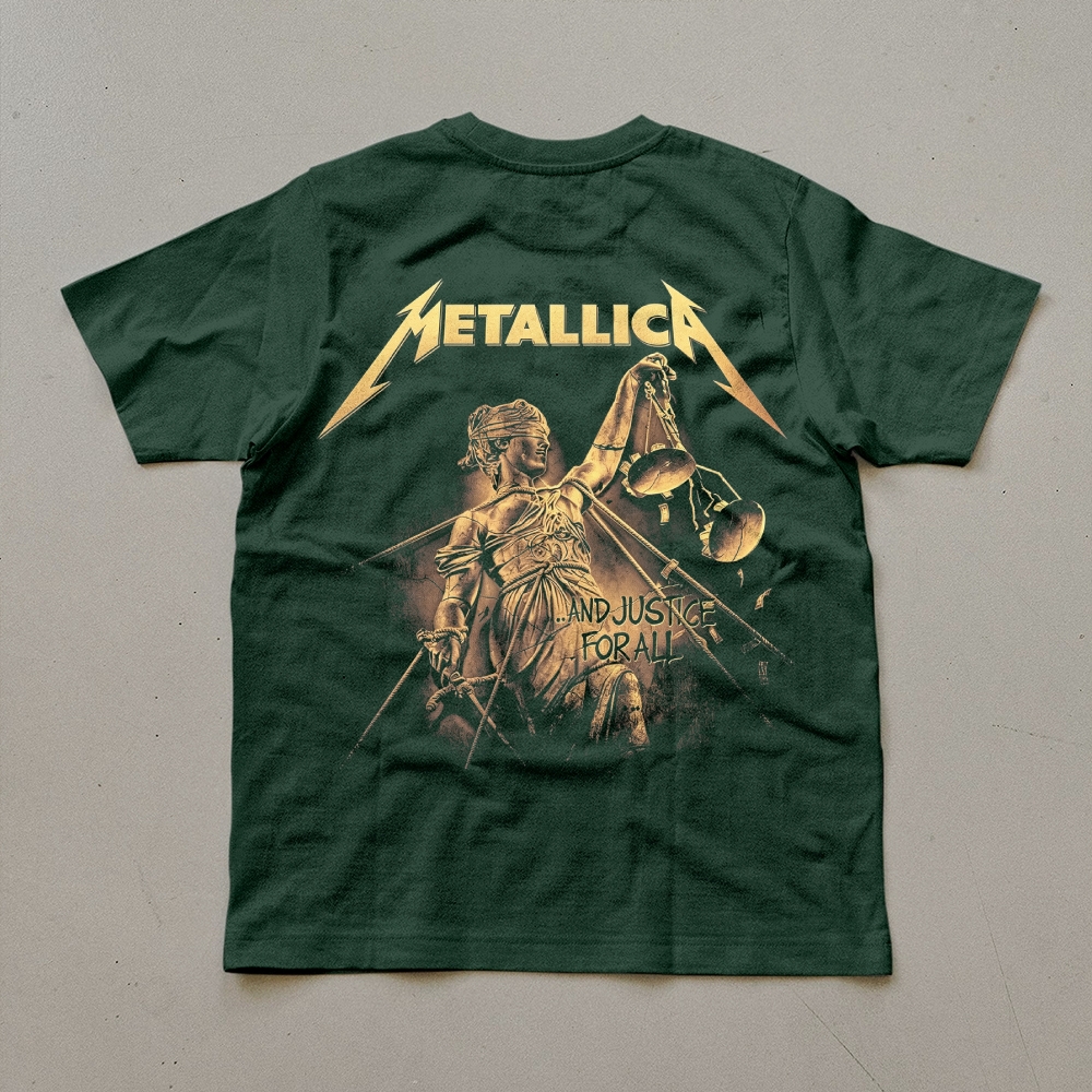 Metallica And Justice For All Golden Lady Justice Tee