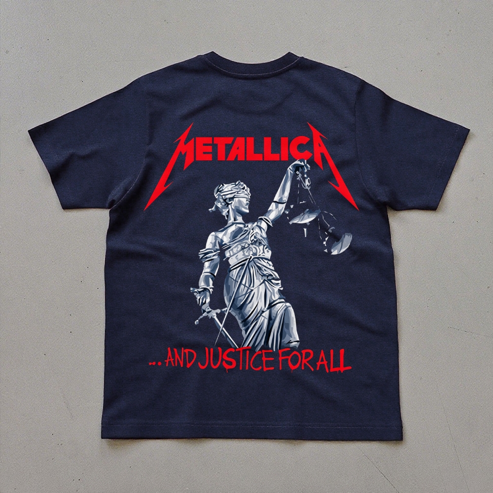 Metallica And Justice For All Red Lady Justice Tee