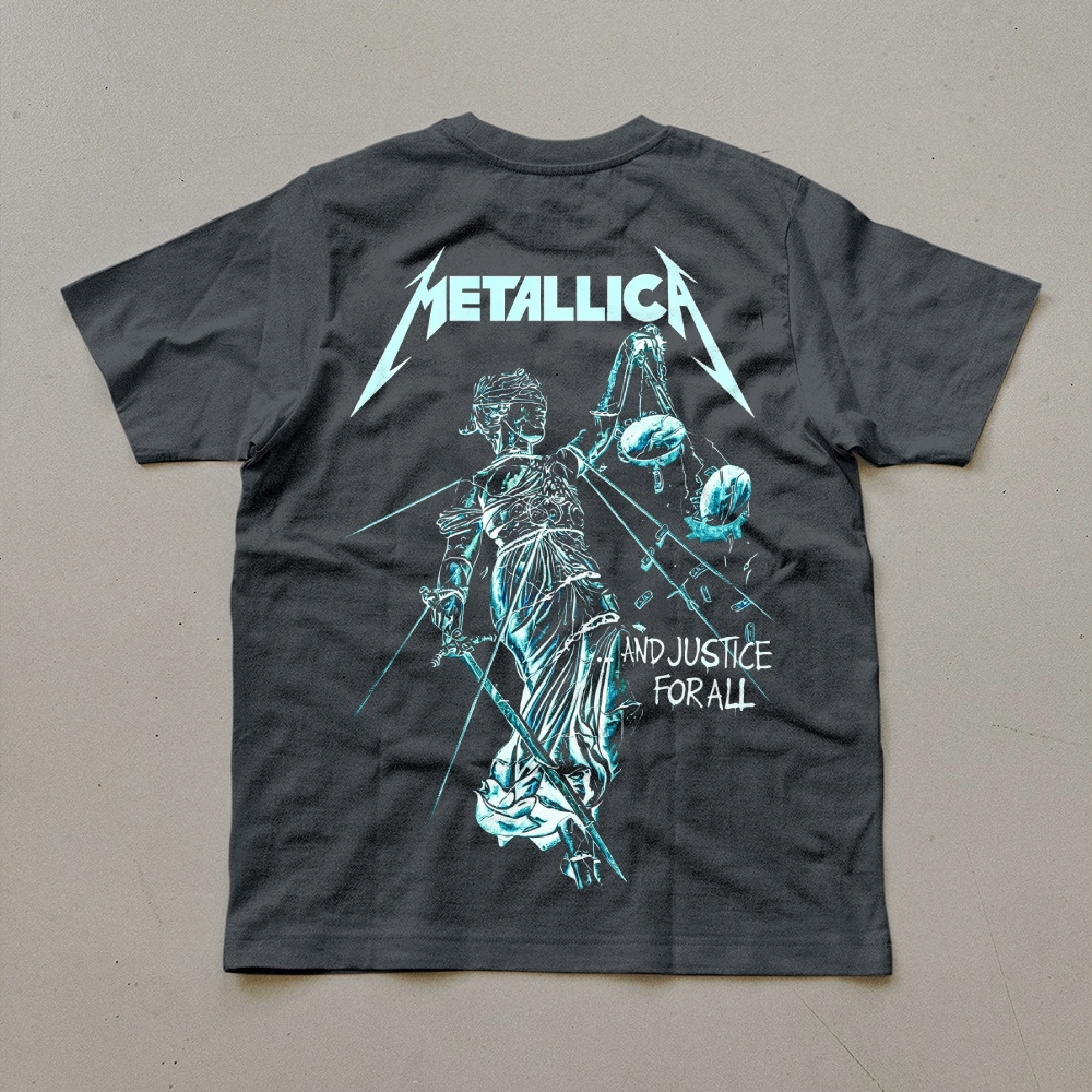 Metallica And Justice For All Cyan Lady Justice Tee