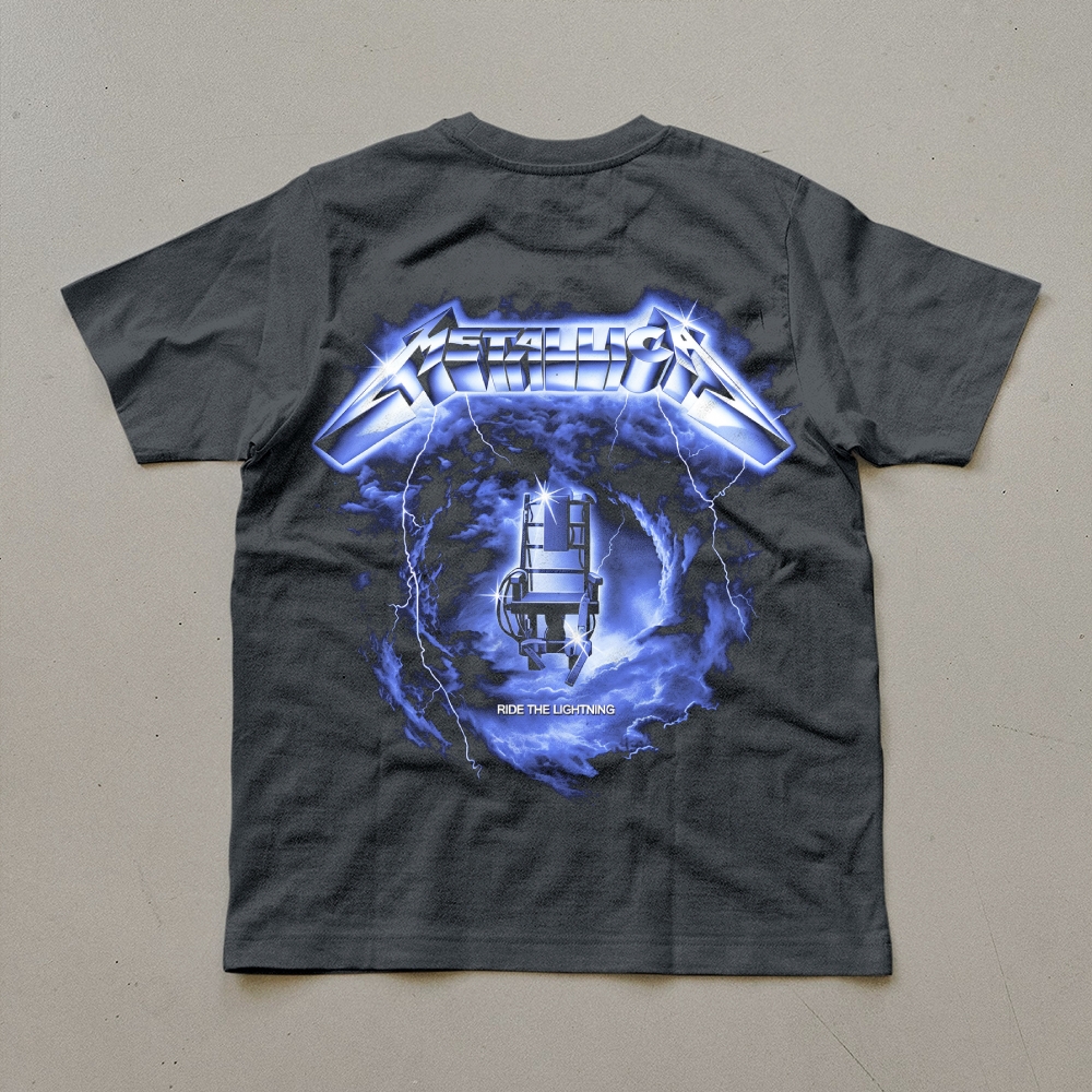 Metallica Ride The Lightning Electric Chair Vintage Tee