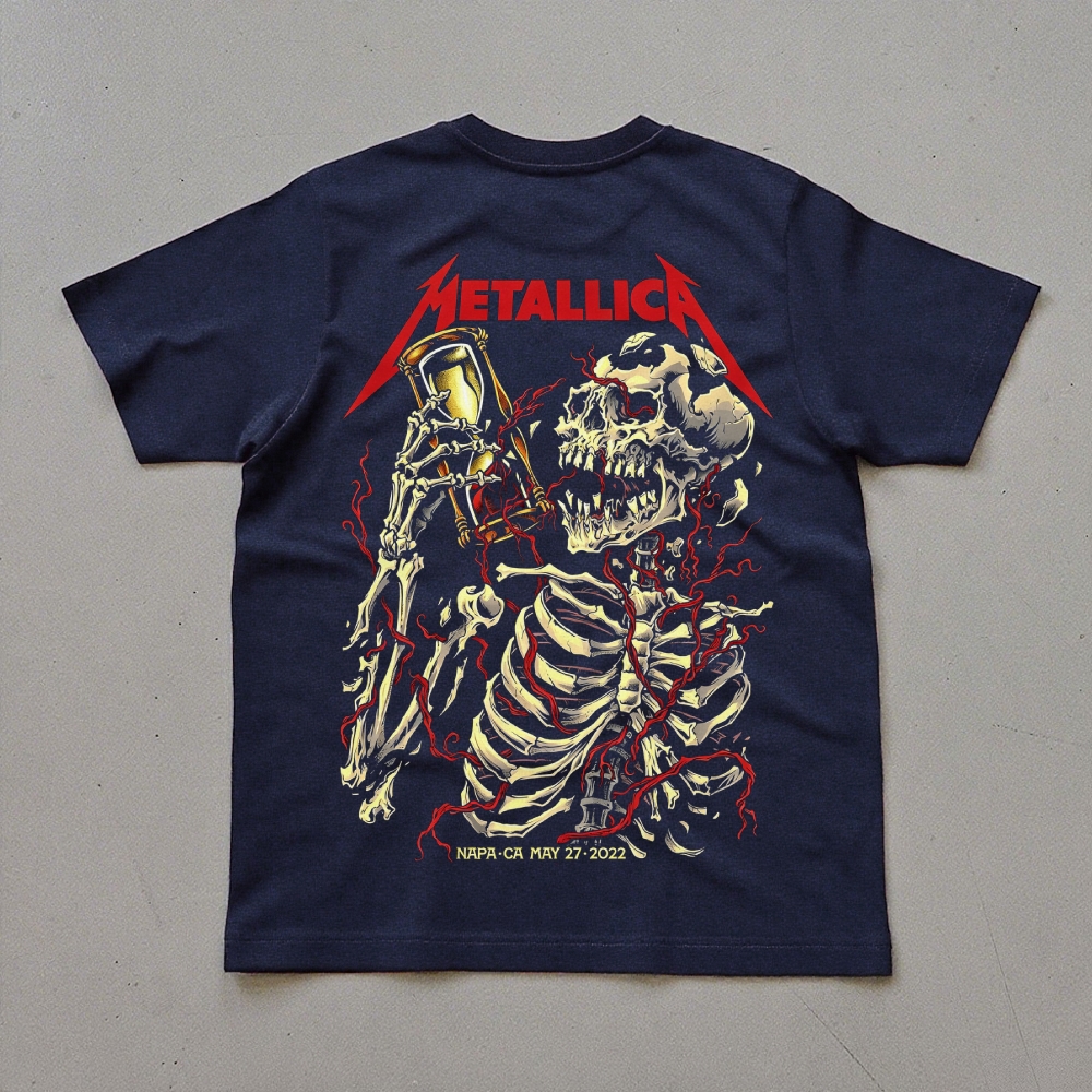 Metallica Hourglass Skeleton Concert Tee