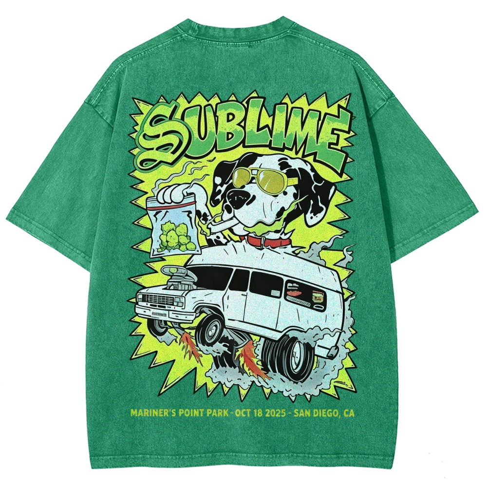 Sublime San Diego Dalmatian Van Tour Washed Tee