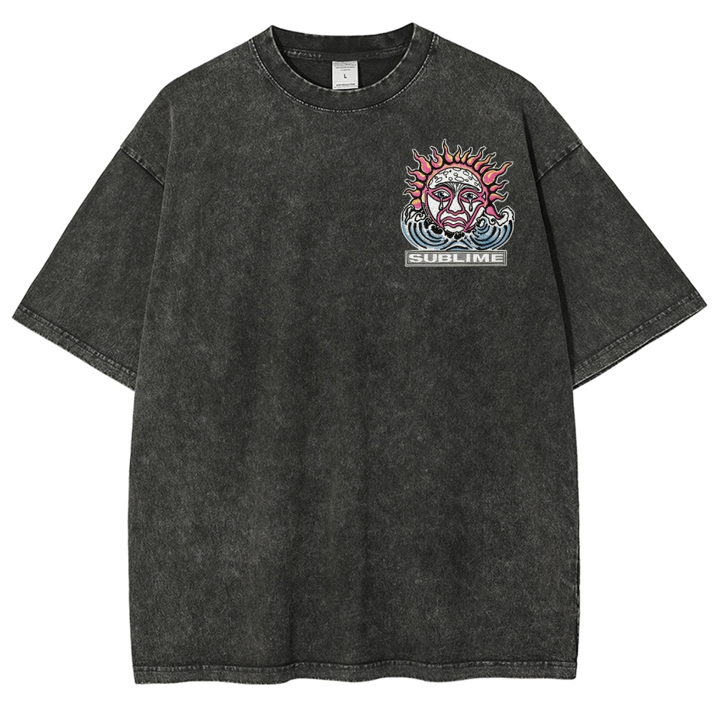 Mini Chest Emblem Vibrant Gig Poster Back Oversized Tee