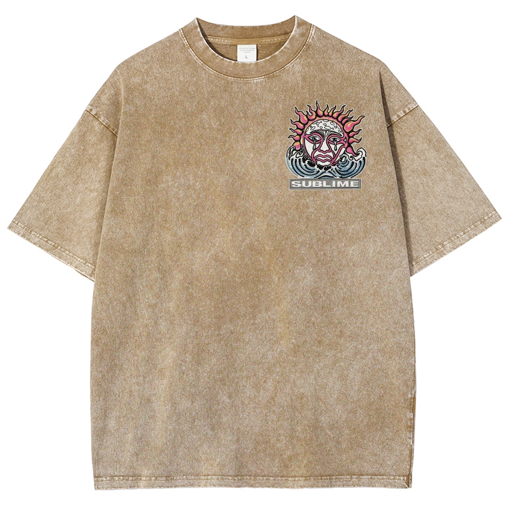 Mini Chest Emblem Vibrant Gig Poster Back Oversized Tee