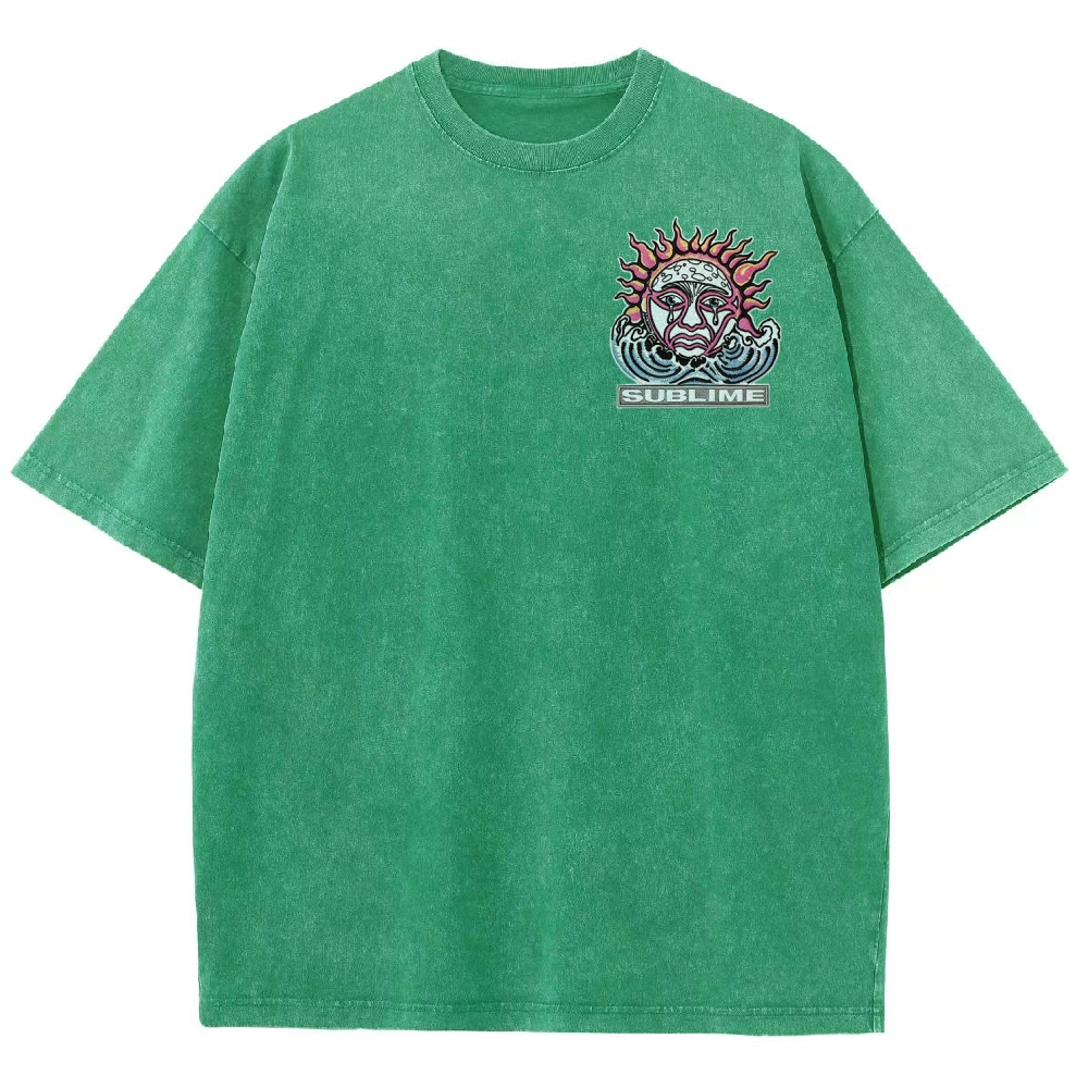 Mini Chest Emblem Vibrant Gig Poster Back Oversized Tee