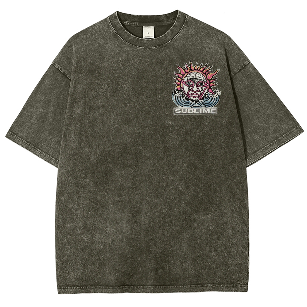 Mini Chest Emblem Vibrant Gig Poster Back Oversized Tee