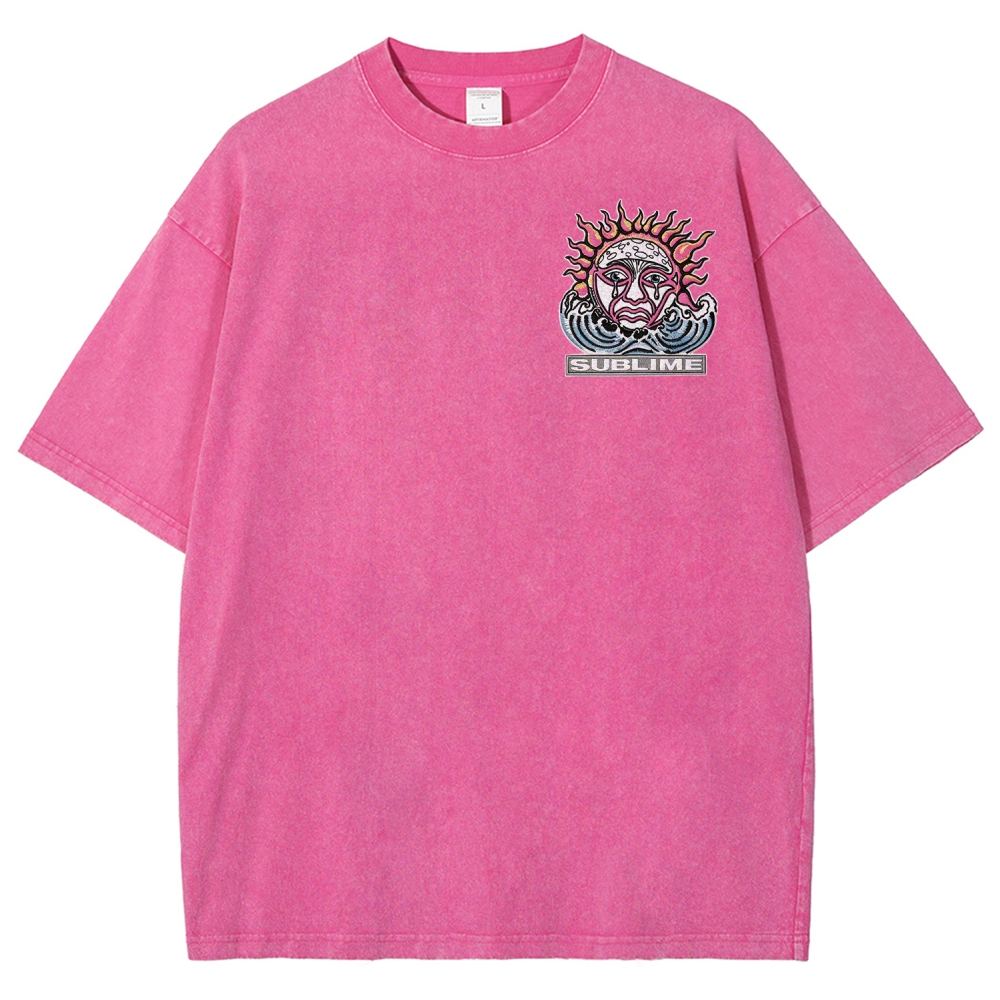 Mini Chest Emblem Vibrant Gig Poster Back Oversized Tee
