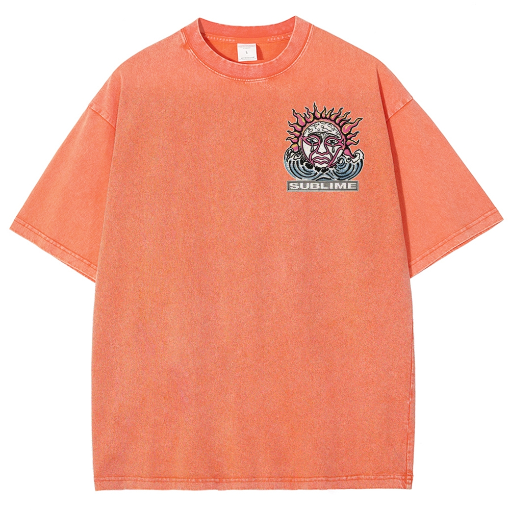Mini Chest Emblem Vibrant Gig Poster Back Oversized Tee