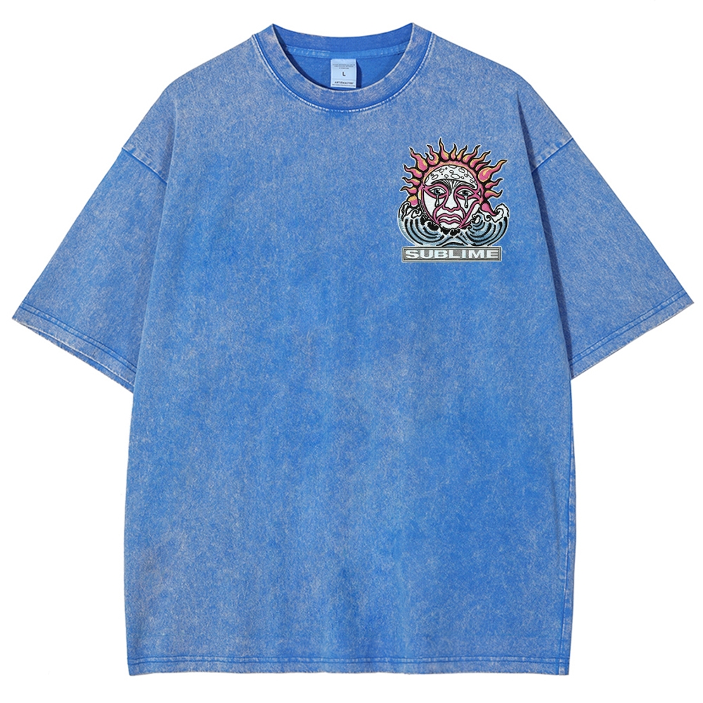 Mini Chest Emblem Vibrant Gig Poster Back Oversized Tee