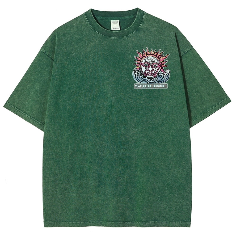 Mini Chest Emblem Vibrant Gig Poster Back Oversized Tee