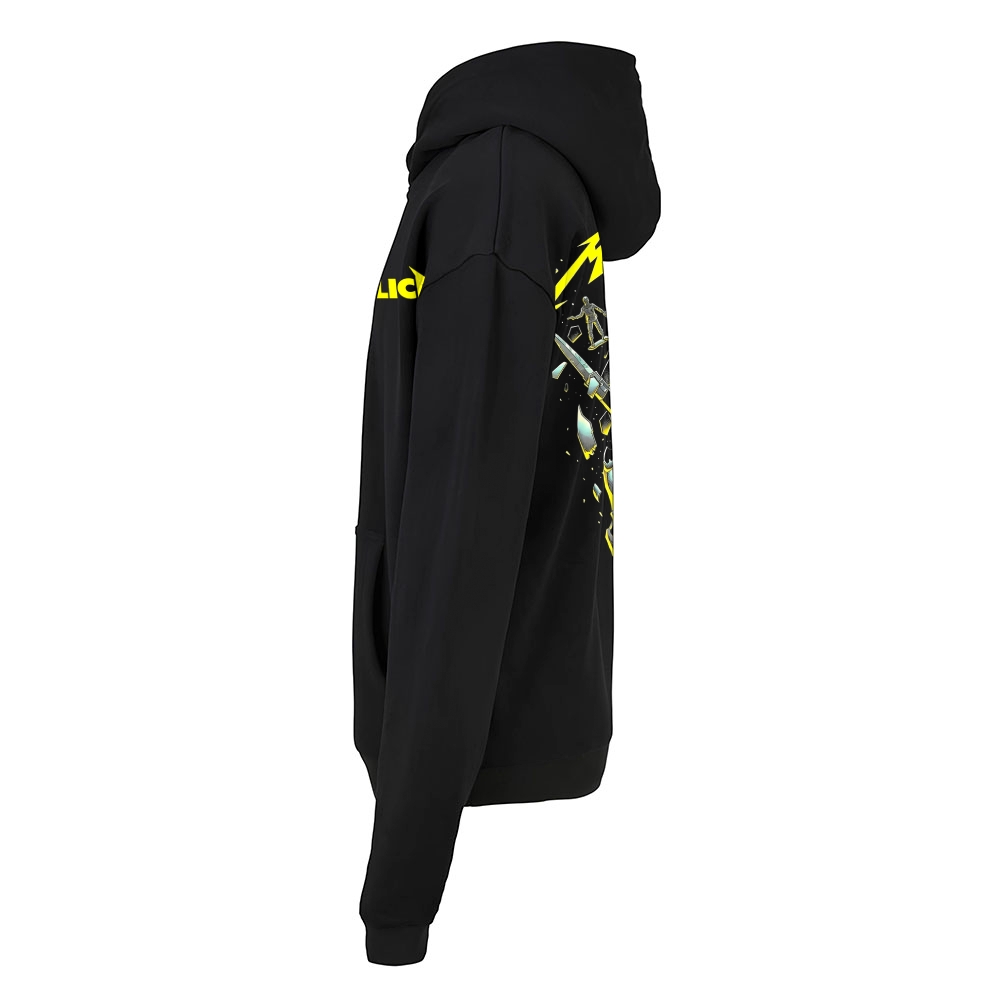 Broken Clock Neon Skull Graphic Hoodie
