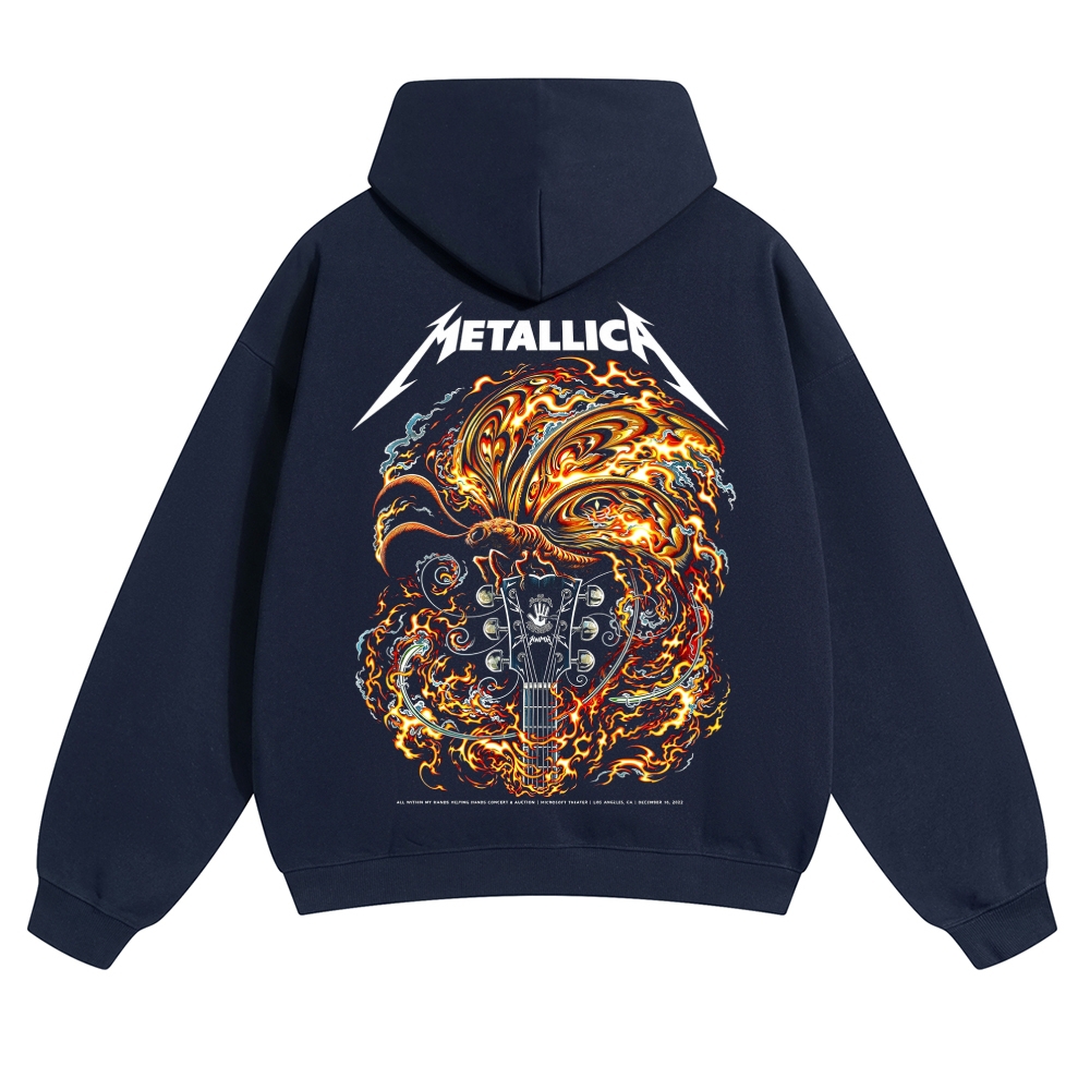 Flaming Serpent Guitar Art Hoodie