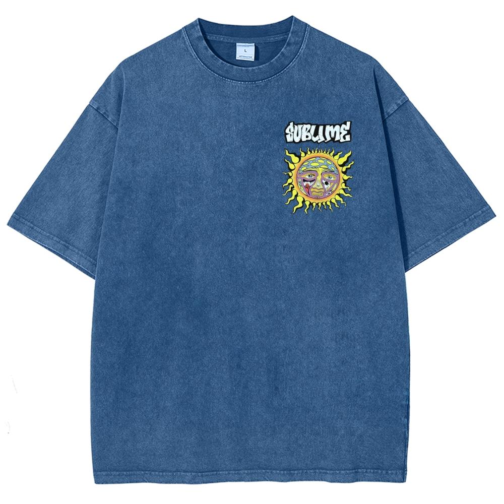 Retro Psychedelic Sun Washed T-Shirt