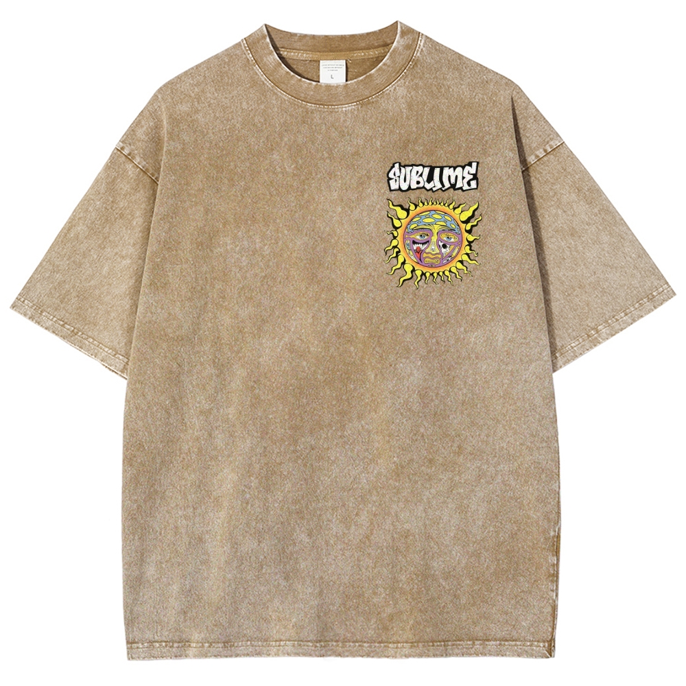Retro Psychedelic Sun Washed T-Shirt