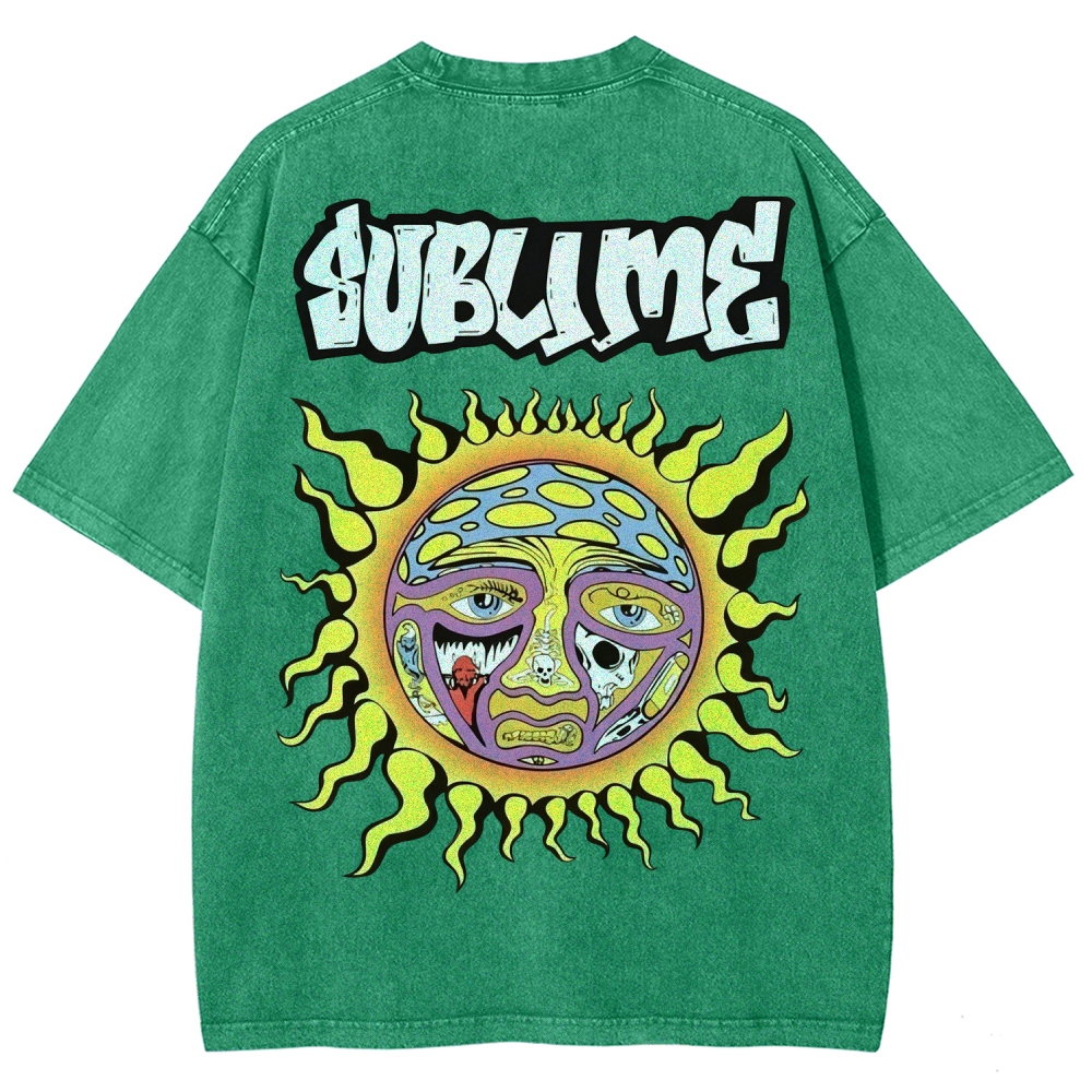 Retro Psychedelic Sun Washed T-Shirt