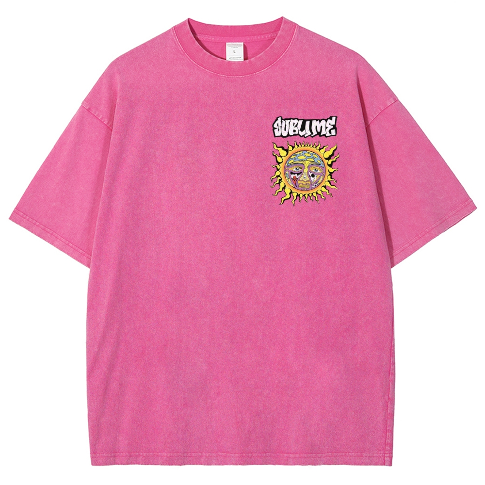 Retro Psychedelic Sun Washed T-Shirt