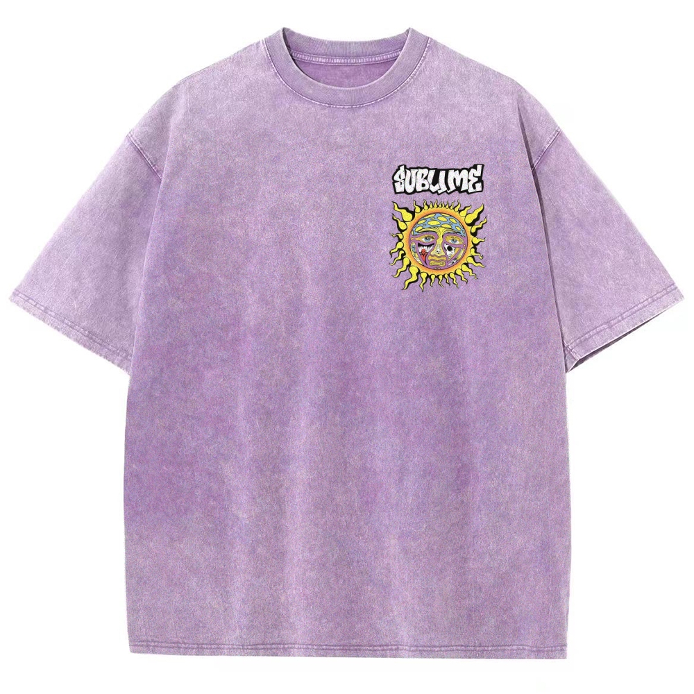 Retro Psychedelic Sun Washed T-Shirt