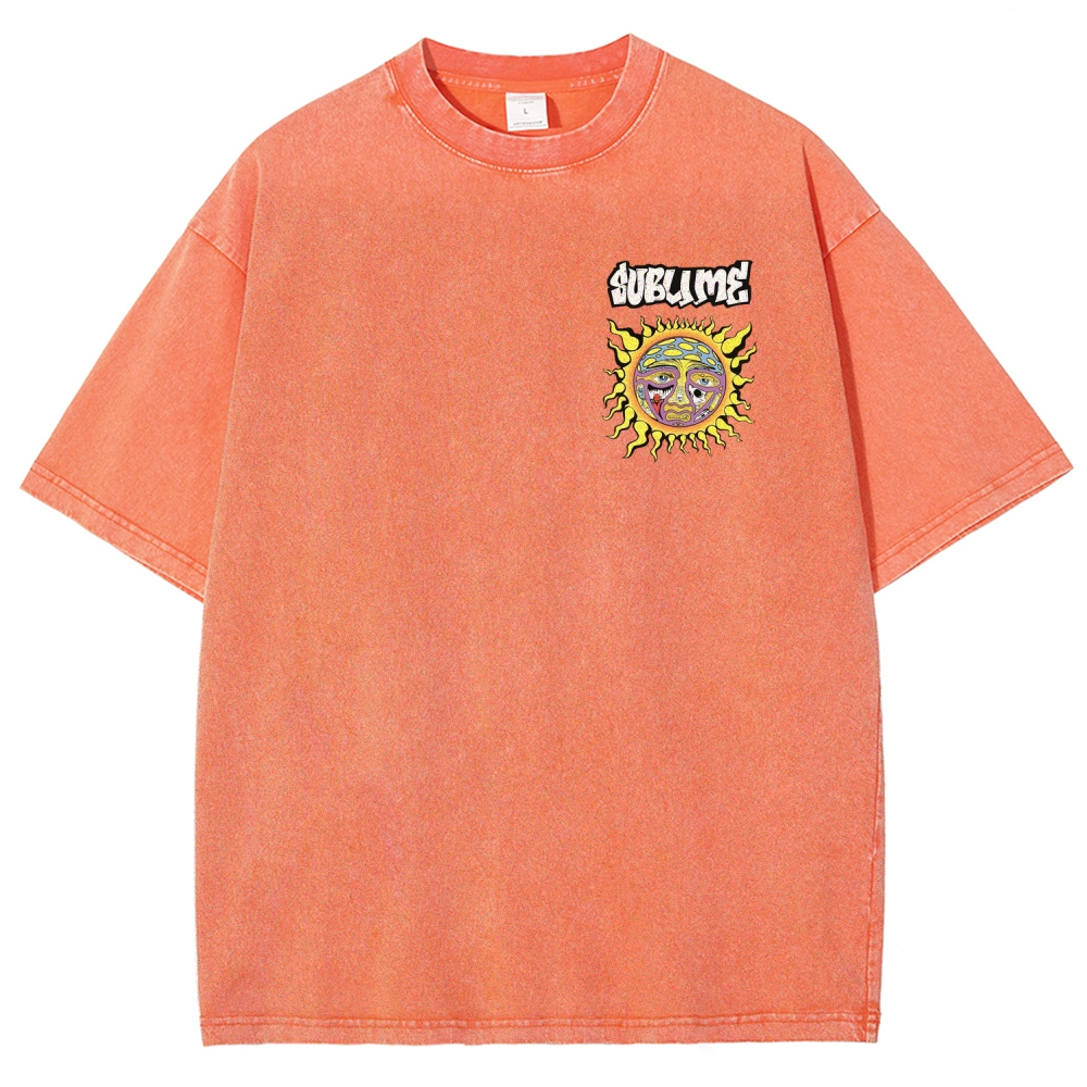 Retro Psychedelic Sun Washed T-Shirt
