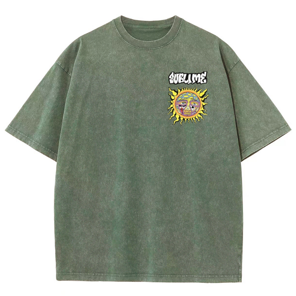 Retro Psychedelic Sun Washed T-Shirt