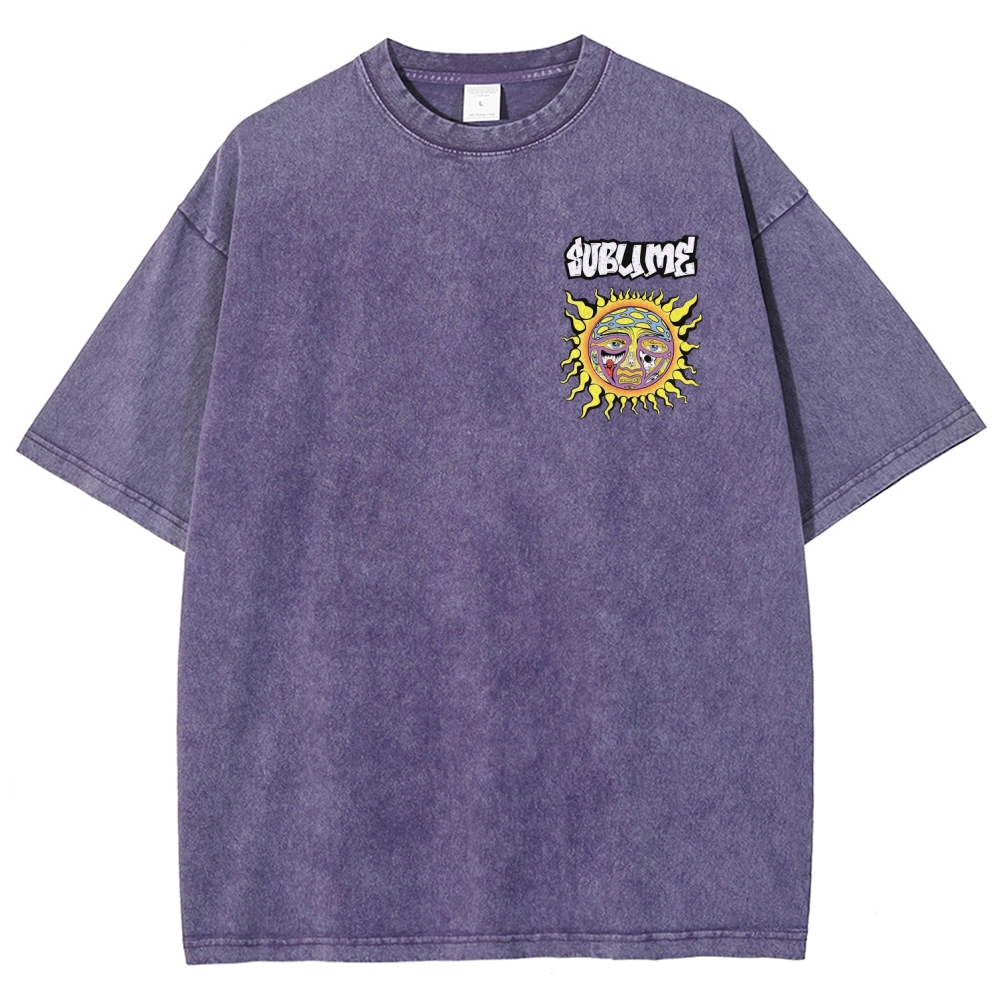 Retro Psychedelic Sun Washed T-Shirt