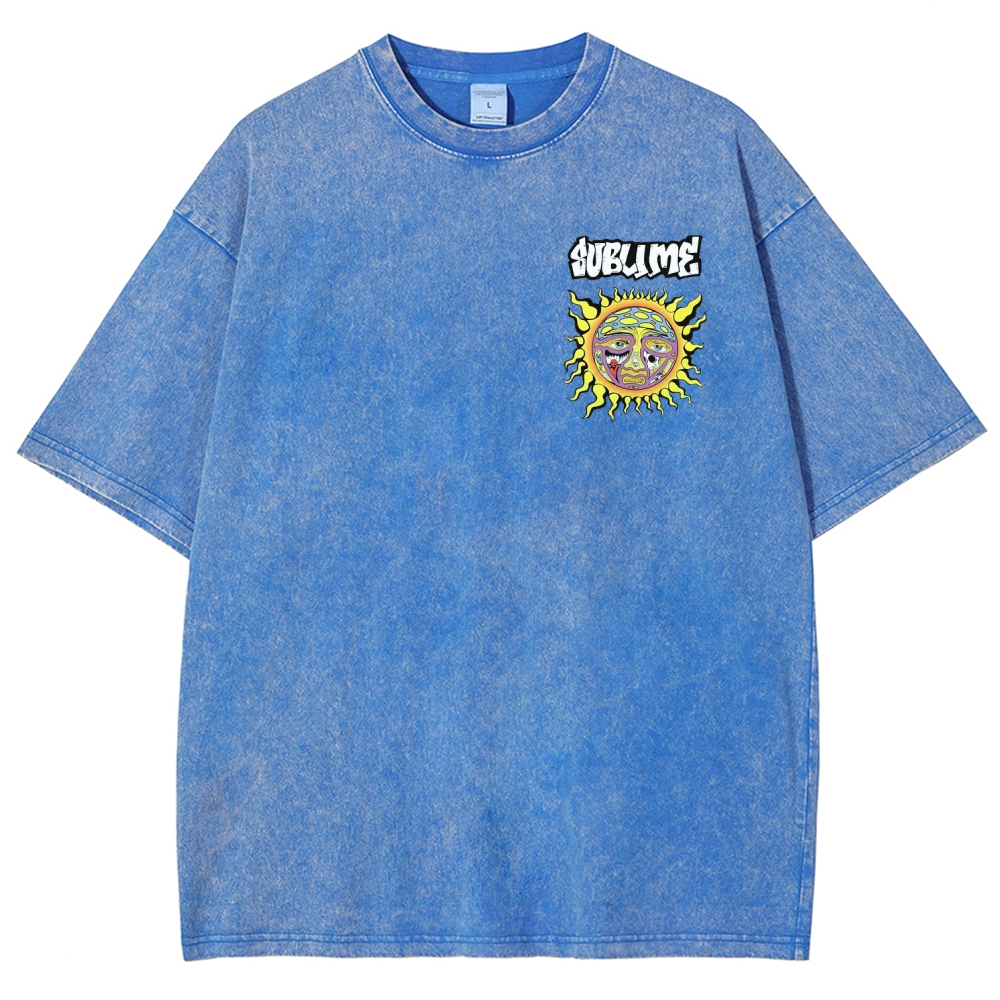 Retro Psychedelic Sun Washed T-Shirt
