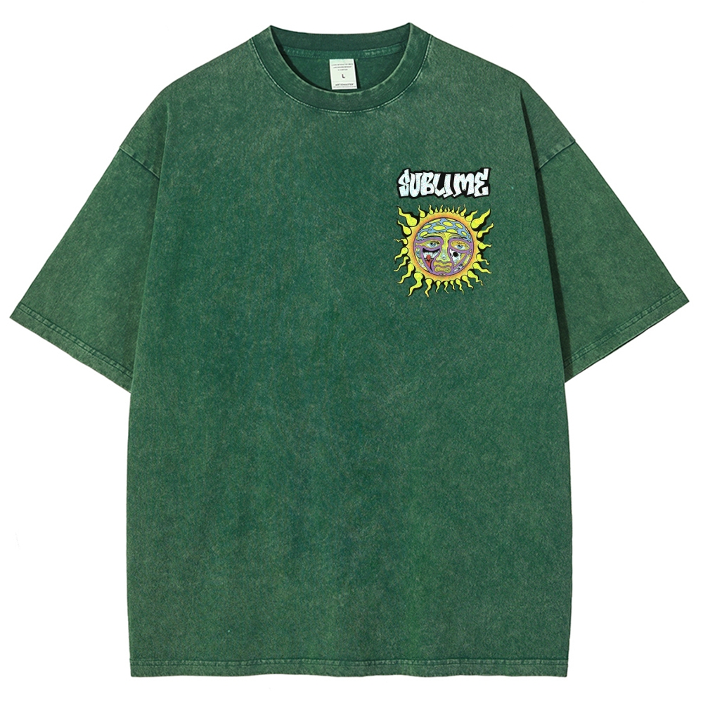 Retro Psychedelic Sun Washed T-Shirt