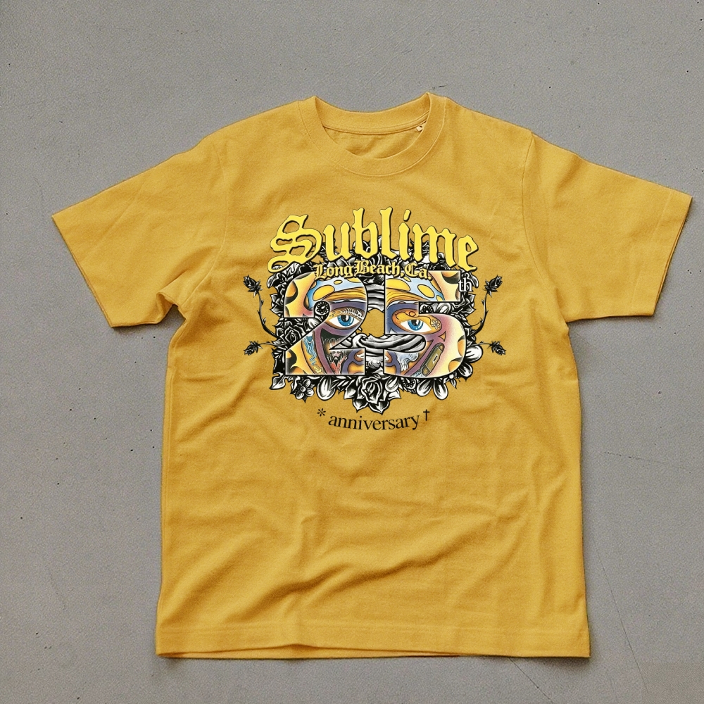 Floral Border Sun Graphic Tee