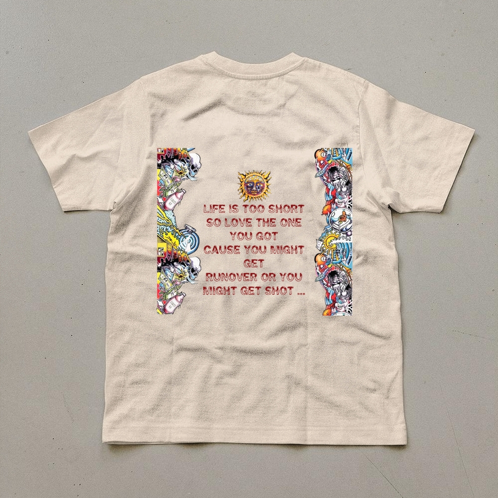 Floral Border Sun Graphic Tee