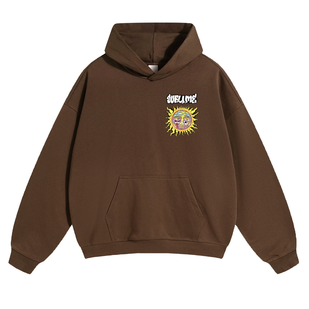 Big Psychedelic Sun Black Hoodie