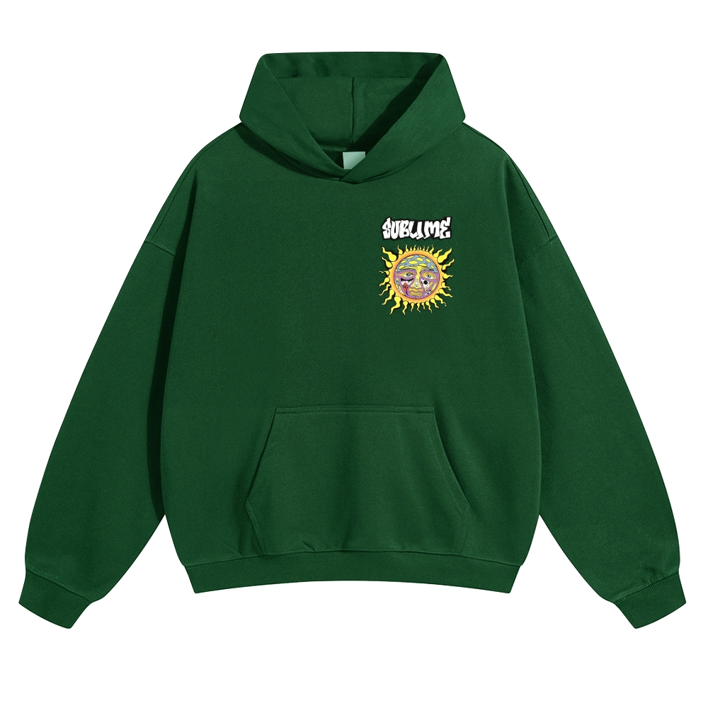 Big Psychedelic Sun Black Hoodie