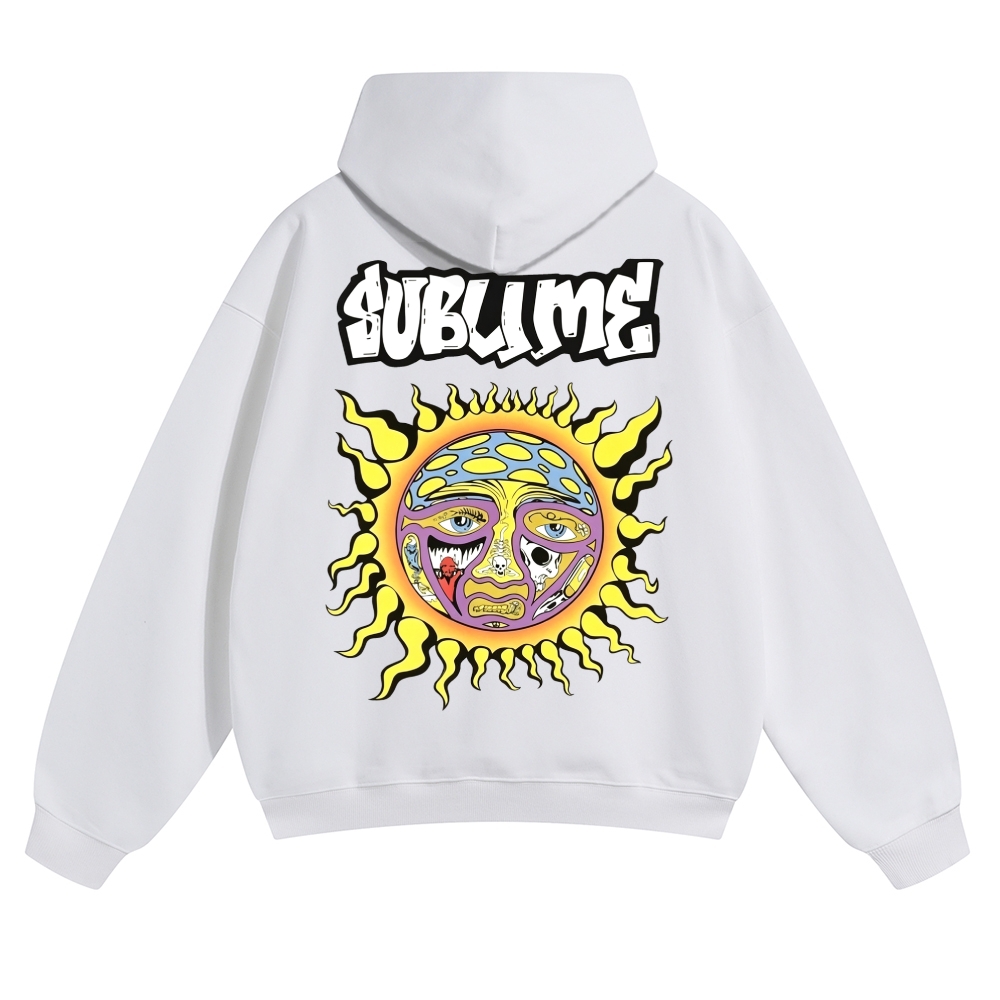 Big Psychedelic Sun Black Hoodie