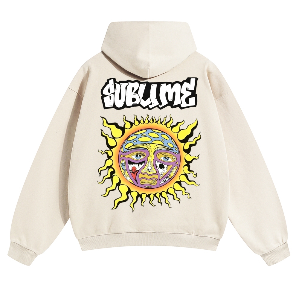 Big Psychedelic Sun Black Hoodie