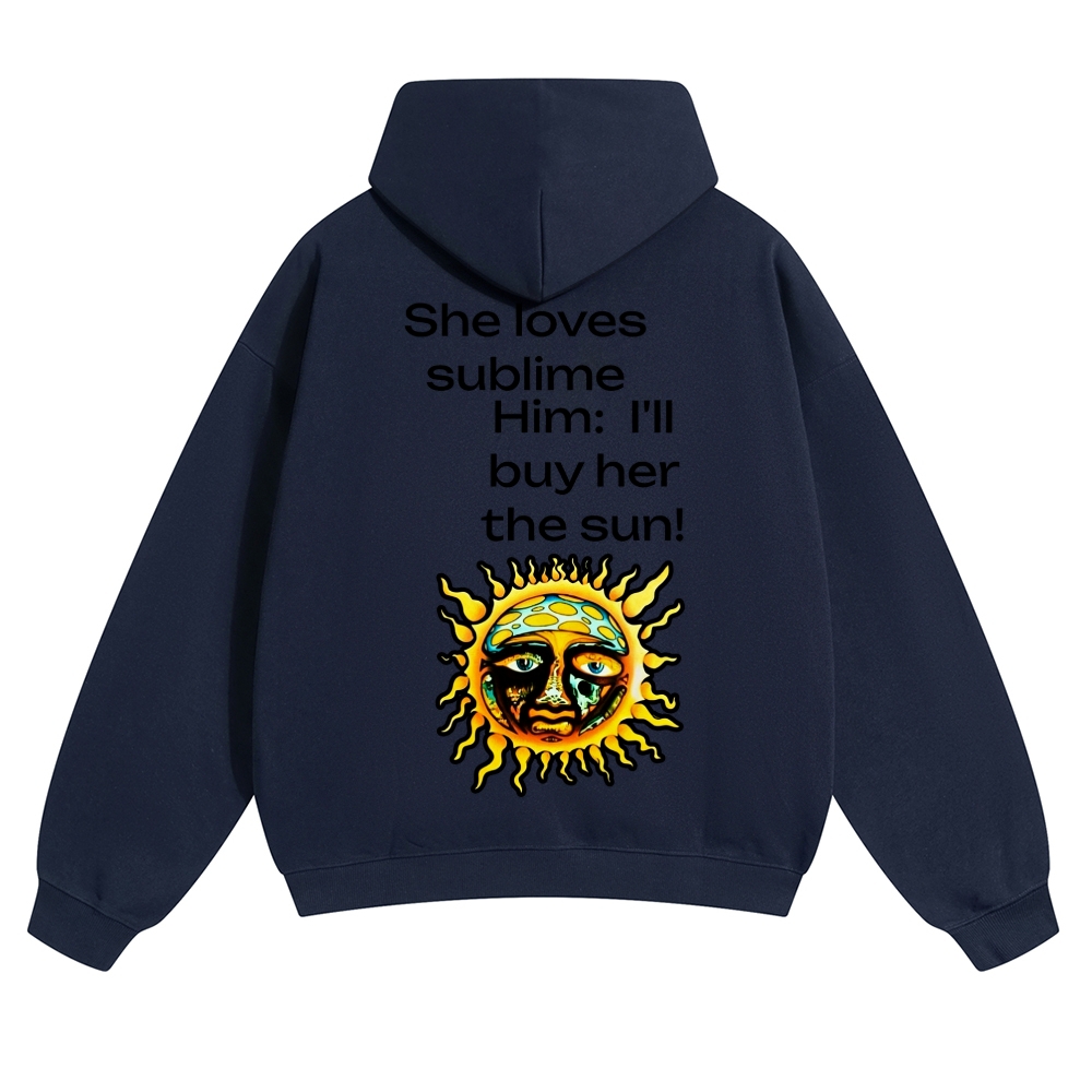 Dual Sun Brown Casual Hoodie